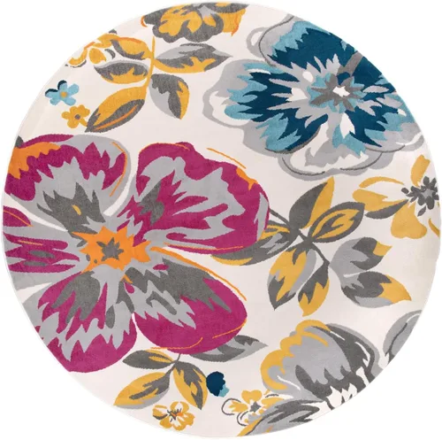 Miniatura 22 de Rugshop Alfombra moderna de diseño floral azul, elegante que no se desprende, 24 x 87 pulgadas para sala de estar, dormitorio, comedor, cocina