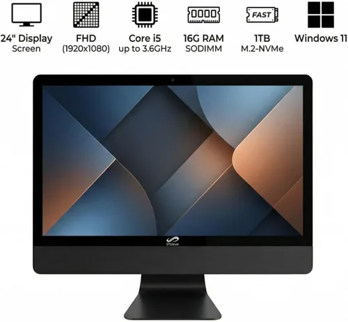 Miniatura 2 de STGSivir Computadora de escritorio todo en uno, pantalla FHD de 24", Intel Core i5 hasta 3.6G, 16G RAM, 1T SSD, WiFi, BT 5.0, teclado y mouse RGB