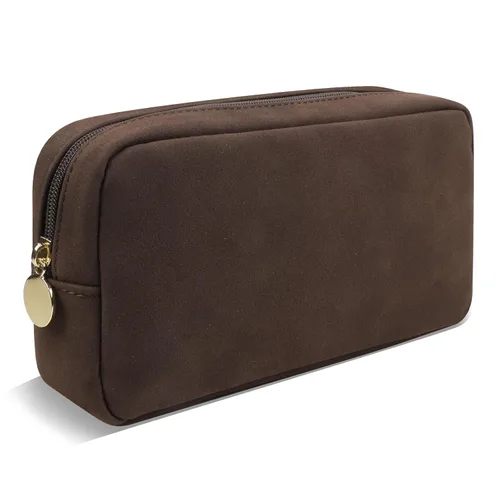 Miniatura 91 de Estuche pequeño para lápices y maquillaje para bolso, lindo estuche de lápices, bolsa de pinceles de maquillaje de nylon con cremallera, estuche