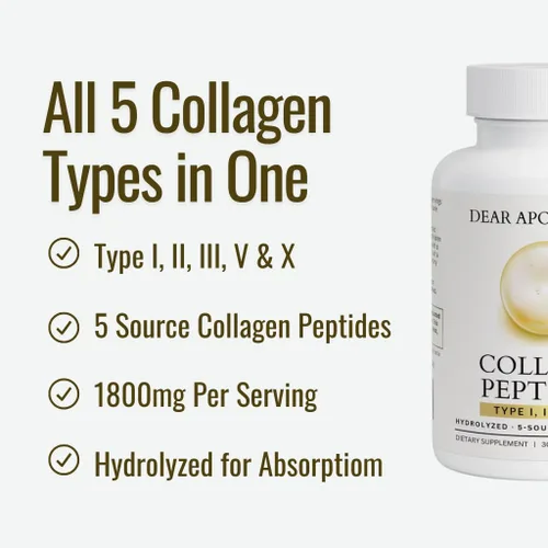Miniatura 2 de Collagen+ Multi Peptides - Tipos I II III V X - Pescado bovino hidrolizado con cáscara de huevo aviar - Proteína de colágeno premium - Piel