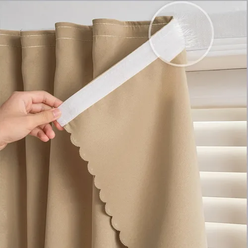 Miniatura 33 de Cortinas autoadhesivas, sin taladrar, sin varilla, cortinas opacas fáciles de instalar para persianas de ventana, dormitorio
