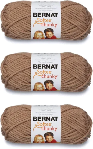 Miniatura 21 de Ovillo sólido Bernat Softee Chunky, Acrílico, Rojo Berry, Paquete de 1