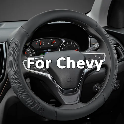 Miniatura 13 de Funda para volante GIANT PANDA para Chevy Silverado - Funda para volante de coche para Chevrolet Colorado Tahoe - Negro