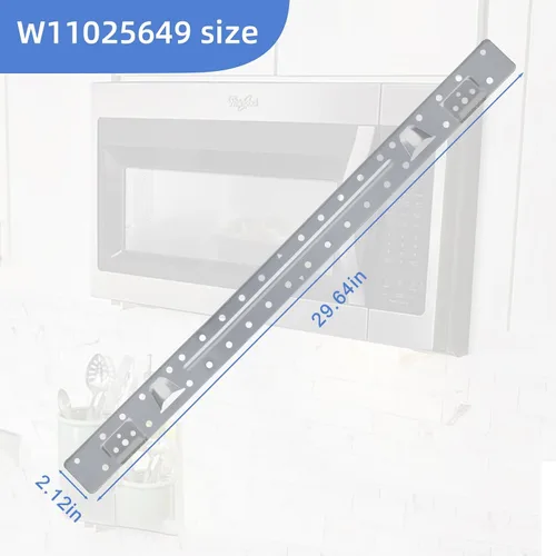 Miniatura 2 de W11025649 Soporte de montaje para microondas compatible con Whirlpool Kitchen-Aid Amana Maytag Placa de montaje en pared para microondas Reemplazar