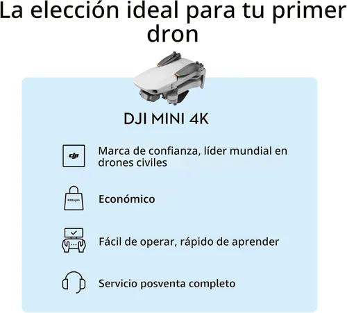 Miniatura 6 de DJI Mini - Combo de dron con cámara 4K, dron con cámara 4K UHD para adultos, menos de 249 g, estabilización de cardán de 3 ejes, transmisión