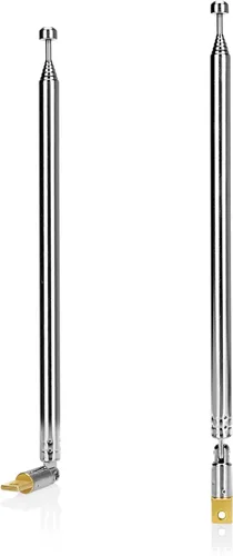Miniatura 7 de ENUODA Antena de radio FM de repuesto de 75 ohmios - Antena telescópica de 7 secciones, 6.7-29.8 in, conector macho tipo F con adaptador para radio
