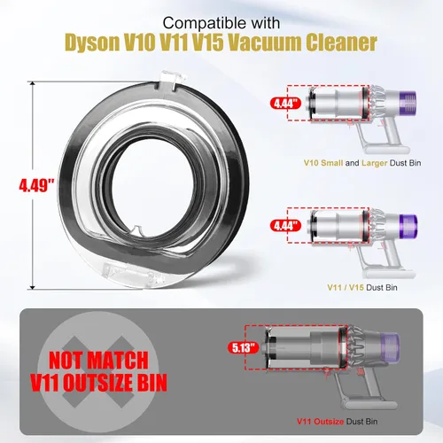 Miniatura 2 de Tapa de depósito de polvo compatible con aspiradora Dyson V10 V11 V15 SV12 SV14 SV15 SV22, tapa de recipiente, piezas de repuesto