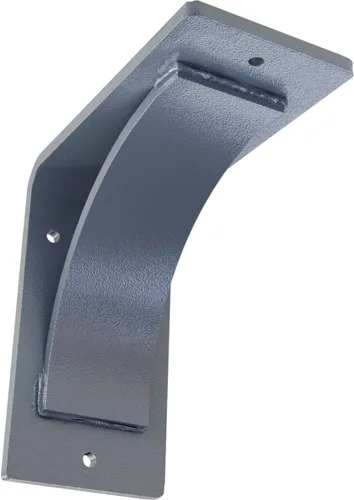 Miniatura 45 de Soporte de acero Morris de 3 pulgadas de ancho x 6 pulgadas de profundidad x 6 pulgadas de alto, latón envejecido