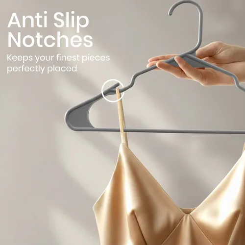 Miniatura 3 de Utopia Home - Perchas de plástico para ropa, duraderas y fuertes, perfectas para ahorrar espacio, organizar armario con ranuras para los hombros
