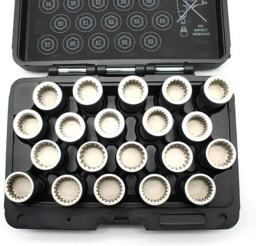 Miniatura 3 de TEMO Llave antirrobo del zócalo de la extracción de la tuerca de la rueda 20pc para Porsche