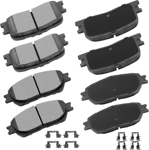 Miniatura 8 de cciyu - Juego de pastillas de freno de cerámica profesionales delanteras - Para Geo Prizm (1993-1997), Toyota Camry (1992-2001), Celica (1994-1997)
