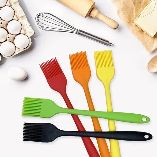 Miniatura 5 de Craebuer Cepillos de silicona para repostería, paquete de 5 cepillos de cocina resistentes al calor para salsa de mantequilla de aceite, cepillo