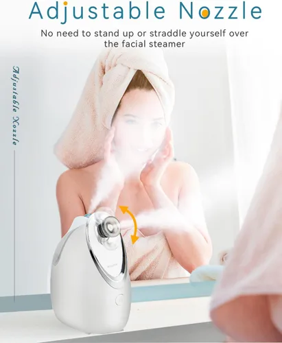Miniatura 2 de Kingsmile Vaporizador facial, vaporizador facial 3 en 1 para cara, nanovaporizador compacto con aromaterapia, humidificador facial, boquilla