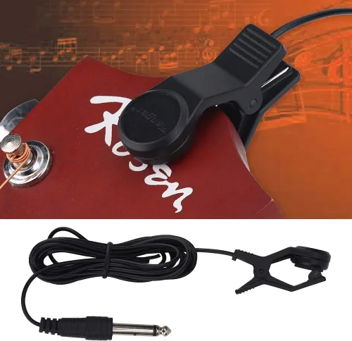 Miniatura 2 de Pastilla con clip, micrófono portátil de recogida vocal, transductor de audio para sintonizador de instrumentos musicales
