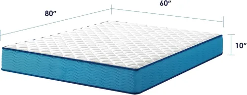 Miniatura 2 de Best Price Mattress Colchón híbrido de 10 pulgadas, superficie firme, espuma de soporte, resortes ensacados, espumas y telas certificadas como