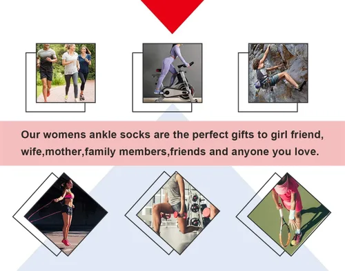 Miniatura 7 de calcetines tobilleros para mujer, 6 pares de calcetines deportivos con suela acolchada