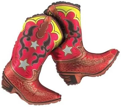 Miniatura 3 de Botas vaqueras del salvaje oeste, suministros para fiesta de caballos, decoración de globos
