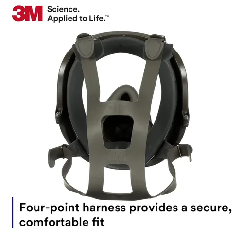 Miniatura 4 de 3M - Respirador reutilizable de cara completa 6800, NIOSH, protección ocular de alto impacto ANSI, M + cartucho respirador 3M P100/filtro 60926