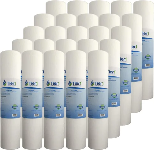 Miniatura 14 de Tier1 Filtro de agua de 1 micrón de 20 x 4.5 pulgadas Cartucho de polipropileno hilado para toda la casa Reemplazo para Pentek DGD-2501-20