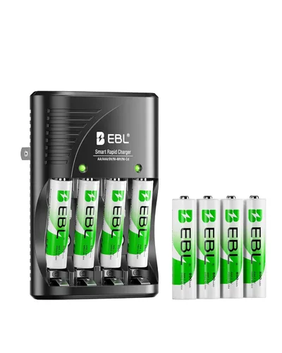 Miniatura 9 de EBL Cargador Rápido Inteligente AA AAA para Pilas Recargables AA AAA 9V Ni-MH Ni-CD