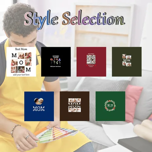 Miniatura 6 de Delantales personalizados para mujer, diseño de delantal de chef ajustable con nombre, textos, fotos, flores, regalos para el día de la madre