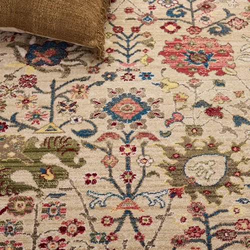 Miniatura 4 de SAFAVIEH Kashan Collection - Alfombra de área de 2 x 3 pies, color beige y gris pardo, diseño oriental tradicional, no desprende pelusa y de fácil