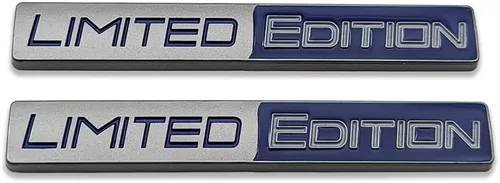 Miniatura 13 de Logo 2X de metal cromado Edición Limitada, emblema de coche auto adhesivo 3D premium, calcomanía deportiva de carreras de reemplazo (negro)
