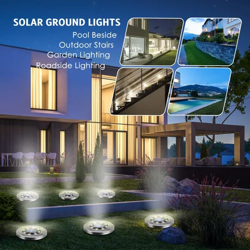 Miniatura 5 de OULONGER 4.6inch Solar Lights Outdoor Waterproof,10Pack Solar Lights for Outside,Solar Garden Lights Landscape Lighting for Patio Pathway Lawn Yard