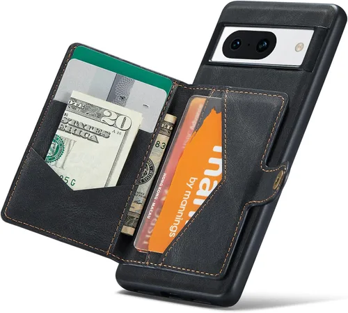 Miniatura 28 de Funda para Google Pixel 6 Pro, cartera magnética desmontable con ranura para efectivo, soporte de carga inalámbrica, función atril compatible