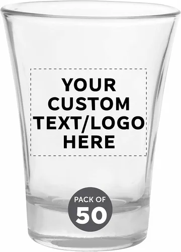 Miniatura 26 de Vasos de chupito personalizados de 2 onzas, juego de 100, paquete personalizado a granel, ideal para bodas, fiestas, cumpleaños, regalos, color azul