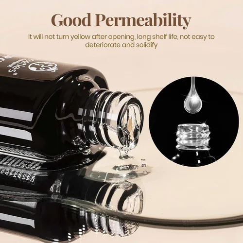 Miniatura 3 de Beetles - 1 esmalte de gel de 0.5 fl oz (0.5 fl oz) para uñas, 3 unidades de 0.3 onzas líquidas, capa superior de gel, capa base y aceite