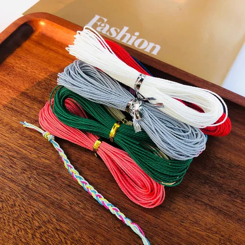 Miniatura 4 de 328.1 ft blanco 0.039 in de poliéster encerado pulsera cordón de cera recubierto de cera para pulseras hilo encerado para hacer joyas cuerda