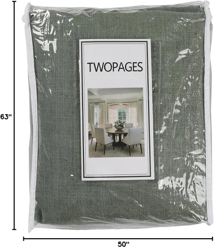 Miniatura 10 de TWOPAGES Cortina opaca plisada para dormitorio, con aislamiento térmico, grueso, 1 panel, 50 x 63 pulgadas, lino