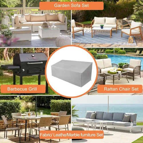 Miniatura 7 de Funda para sofá de patio impermeable, resistente para sofá biplaza de 2 plazas, fundas de muebles de patio para sofá exterior, sofá biplaza, sofá
