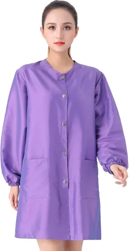 Miniatura 19 de Chaqueta Profesional de Smock de Salón, Chaqueta Impermeable para Estilista, Capa de Barbero, Chaqueta para Peluquería y Aseo de Mascotas