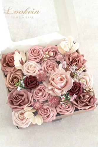 Miniatura 5 de Lookein Flores Artificiales para Decoración de Boda DIY, Ramo de Novia, Centros de Mesa, Coronas de Flores, Flores de Pasillo, Decoración del Hogar