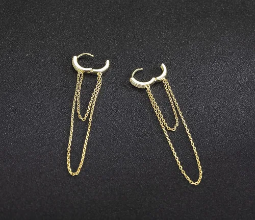 Miniatura 4 de SLUYNZ Aretes de aro pequeños de plata de ley 925 con circonita cúbica para mujer, diseño minimalista