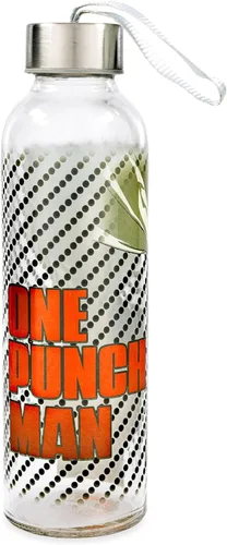 Miniatura 2 de JUST FUNKY One Punch Man - Botella de agua de vidrio (18 onzas)