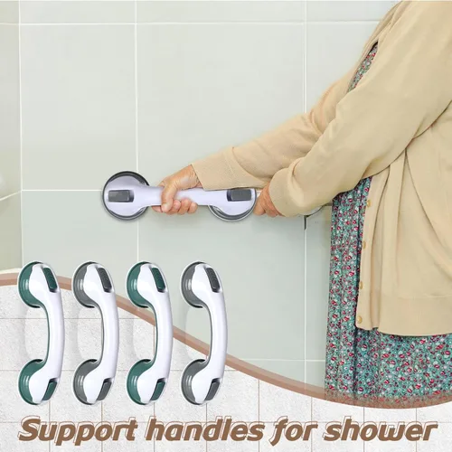 Miniatura 6 de Qunclay Paquete de 4 barras de agarre de 12 pulgadas para bañeras, mango de ducha, barras de apoyo para ducha para personas mayores, discapacitados