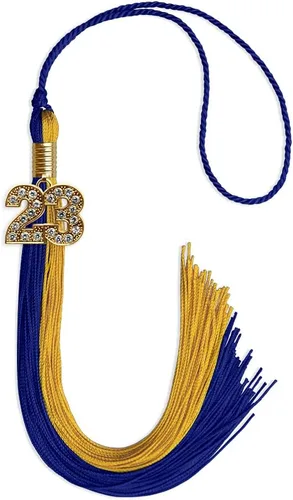 Miniatura 166 de Endea Graduation Borla de doble color con dije dorado (negro/oro brillante, 2022)