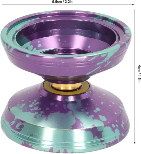 Miniatura 3 de Yoyo - Bola de aleación de aluminio, juguete profesional de bola Yoyo con guante de cuerda para niños y adultos, regalo de cumpleaños (verde) Yoyo