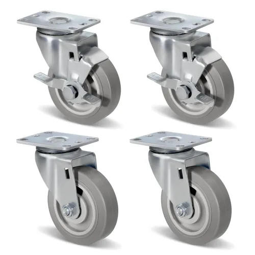 Miniatura 35 de Ruedas de Carretilla Ninoso, Juego de 4 Ruedas Industriales de Alta Resistencia de 4" con Capacidad de Carga de 1200 Libras, Ruedas para Carro