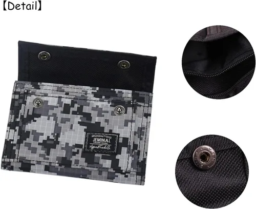 Miniatura 4 de JEMINAL Carteras de los hombres impreso camuflaje bilingüe adolescentes niños para niños