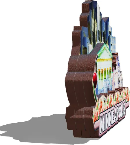 Miniatura 2 de Imán de madera de Minneapolis de Estados Unidos 3D para nevera, recuerdos coleccionables, decoración hecha a mano, artesanías 2