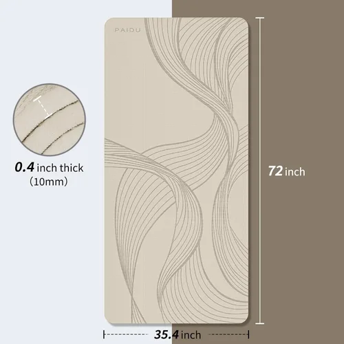 Miniatura 2 de PAIDU Esterilla de Yoga Grande - 72' x 36' x 0.4' Ancho Extra y Grueso, Cómodo, Antideslizante Esterilla de Ejercicio - Funciona Genial en Todos