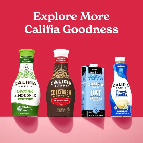 Miniatura 7 de Califia Farms - Pure Black - Café frío de tostado medio, 32 onzas (paquete de 6), 100% arábica, estable en almacenamiento, a base de plantas
