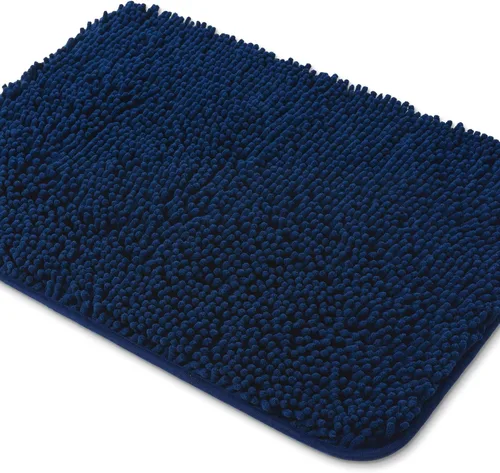 Miniatura 214 de Yeaban Alfombra de pasillo de baño de 24 x 72 pulgadas, antideslizante, alfombra de baño larga de felpilla gruesa, absorbente y lavable, alfombra