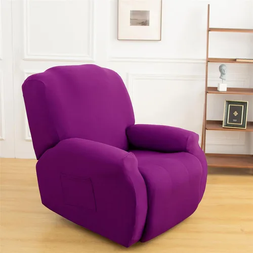 Miniatura 21 de LazyBoy - Funda para sillón reclinable, color liso, 4 piezas, fundas protectoras de muebles para sillón reclinable con bolsillo, funda para sofá