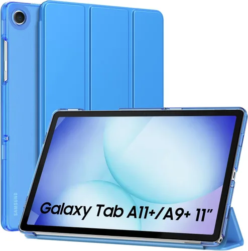 Miniatura 10 de MoKo Funda para Galaxy Tab A9+/A9 Plus de 11 pulgadas 2023, Funda Protectora Inteligente Delgada con Soporte y Carcasa Trasera Translúcida de PC