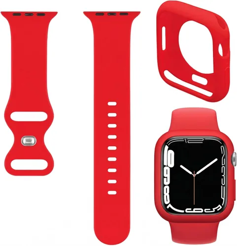 Miniatura 13 de Funda de silicona suave con correa compatible con Apple Watch de 1.92 pulgadas, 1.81 pulgadas, 1.77 pulgadas, 1.73 pulgadas, 1.654 pulgadas, 1.614